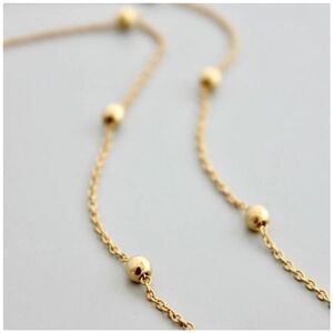 NWT David Aubrey Gold Chain Dots Necklace - 16" Anthropologie